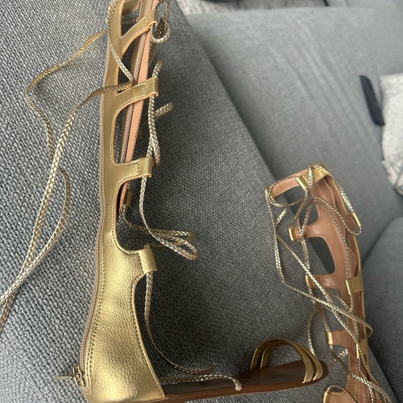 ALDO GOLD GLADIATOR TALL SANDALS - US SZ 7 - Picture 3 of 5